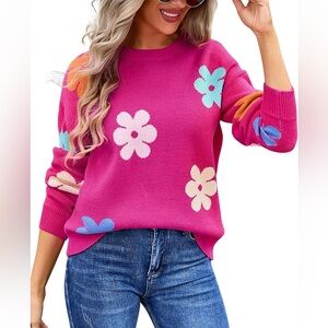 Floral Knit Sweater